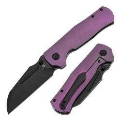 Couteau Kansept Dreadnaught Lame Acier CPM S35VN Manche Titane Violet Frame Lock K1082A4