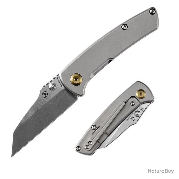 Couteau Kansept Little Main Street Lame Acier CPM S35VN Manche Titane Gris Frame Lock K2015A1