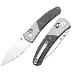 Couteau Kansept Dako Lame Acier CPM S35VN Manche Titane Carbone Shred Crossbar Lock K1101V1