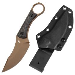 Couteau Fixe Kansept Niko Lame Acier D2 Manche Carbone Twill &Eacute;tui Kydex KG004A9