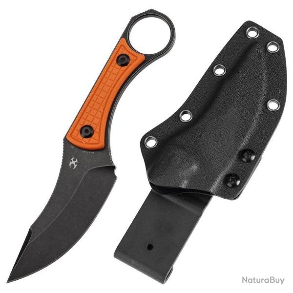 Couteau Fixe Kansept Niko Lame Acier D2 Manche G10 Orange �tui Kydex KG004A10