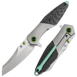 Couteau Kansept Mistaken Lame Acier CPM-20CV Manche Titane Carbone Twill Frame Lock K1053A2