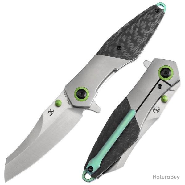 Couteau Kansept Mistaken Lame Acier CPM-20CV Manche Titane Carbone Twill Frame Lock K1053A2