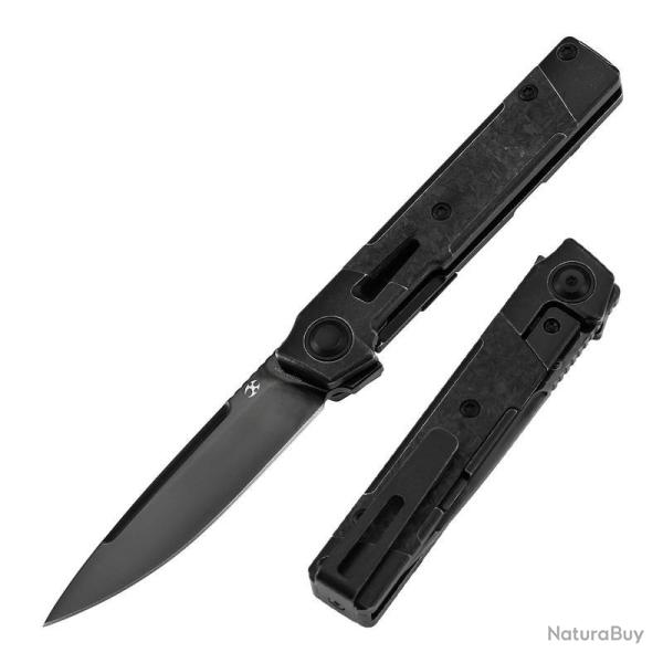 Couteau Kansept Kitpu Lame Acier CPM-20CV Manche Titane Carbone Shred Frame Lock K2123A4