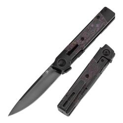 Couteau Kansept Kitpu Lame Acier CPM-20CV Manche Titane FatCarbon Frame Lock K2123A1