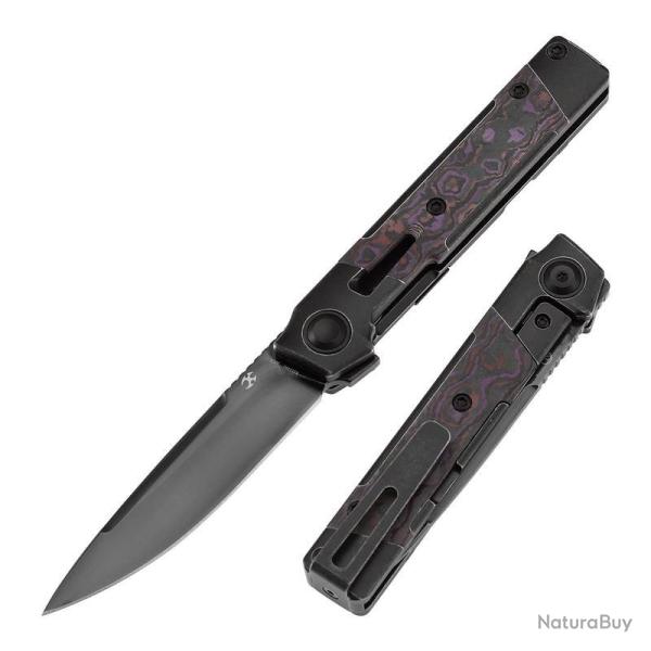 Couteau Kansept Kitpu Lame Acier CPM-20CV Manche Titane FatCarbon Frame Lock K2123A1