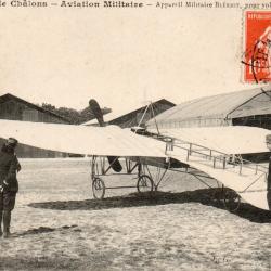 Carte postale ancienne avion militaire Bl&eacute;riot Camp de Ch&acirc;lons -N&deg;8754