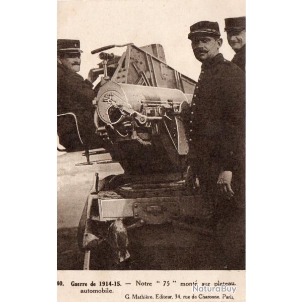 Carte Postale Ancienne - Guerre 1914-1915 - Canon sur Automobile -N�8758