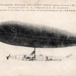 Carte postale ancienne Ballon Dirigeable Ville de Paris -N&deg;8761
