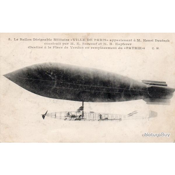 Carte postale ancienne Ballon Dirigeable Ville de Paris -N�8761
