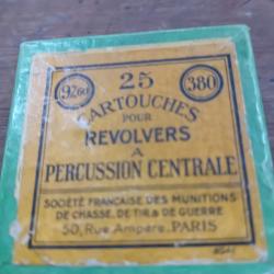 Boite de 25 cartouches calibre 380 Cat&eacute;gorie D fabrication SFM