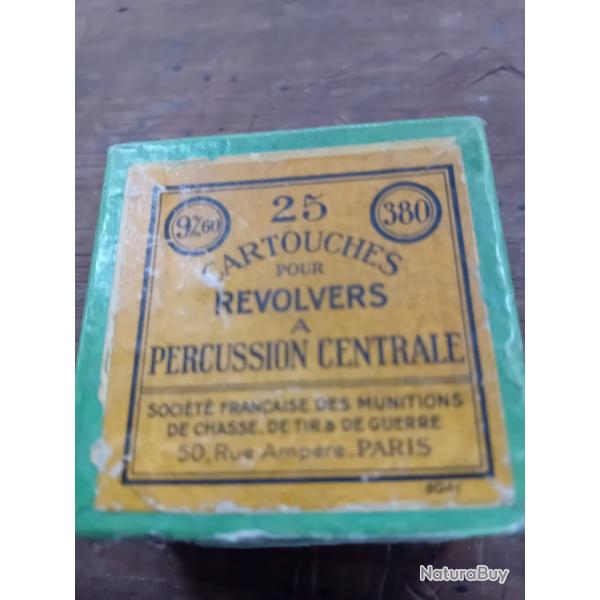Boite de 25 cartouches calibre 380 Cat�gorie D fabrication SFM