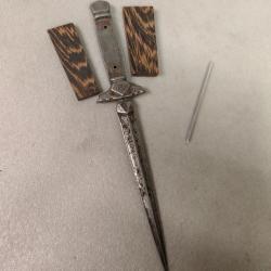 Dague stylet lame ann&eacute;e 50