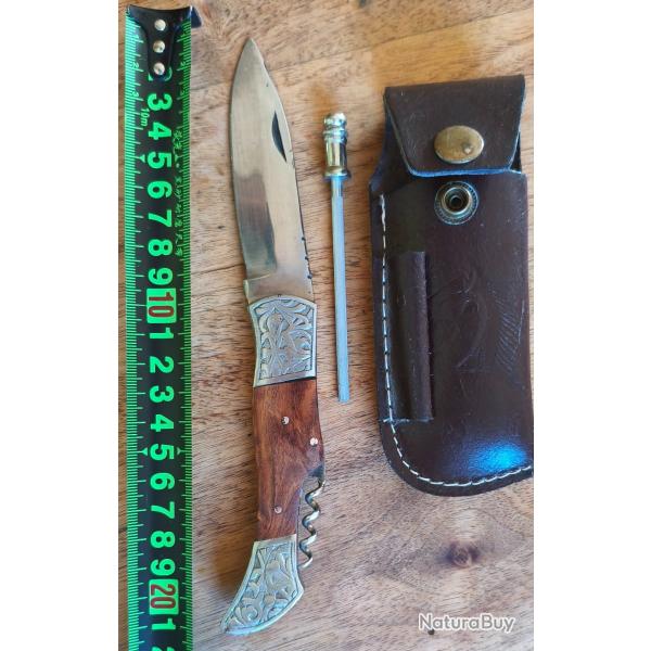 Couteau pliant+�tuis+aff�teur
