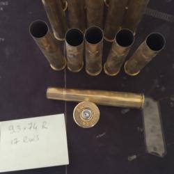 17 douilles cal 9.3x74R RWS