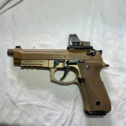 Beretta M9A4+RedDot SigRomeo 1Pro+Kit D&eacute;tente Beretta Xtrem s 92 s&eacute;rie+Holster Ghost civilian3GElite