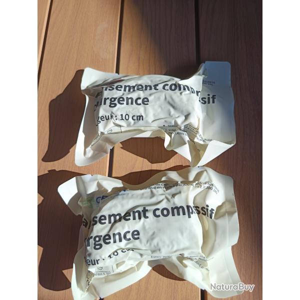 Lot de deux pansements compressifs 10cm