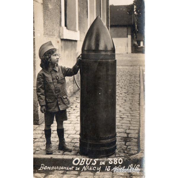Carte postale ancienne Obus de 380 Bombardement de Nancy 13 Ao�t 1916 -N�8768