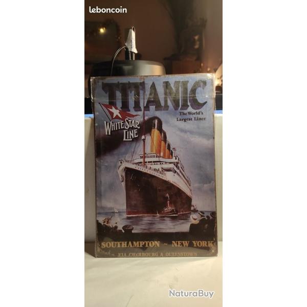 PLAQUE METALLIQUE LE TITANIC