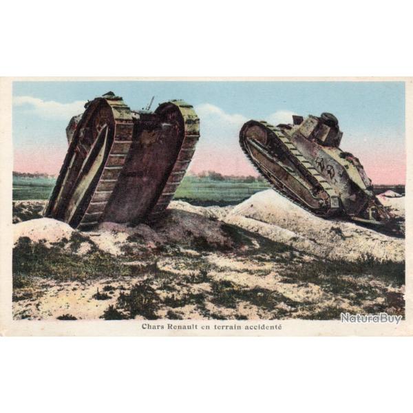 Carte Postale - Chars Renault en terrain accident� -N�8777