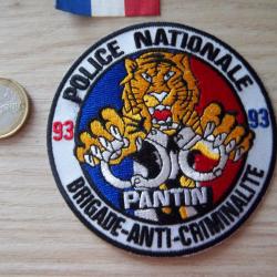 &eacute;cusson patch Police Nationale BAC Pantin Seine-Saint-Denis