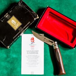 Rare Opinel Nr 8 - Albertville 92 num&eacute;rot&eacute; 16237 avec sa bo&icirc;te d'origine