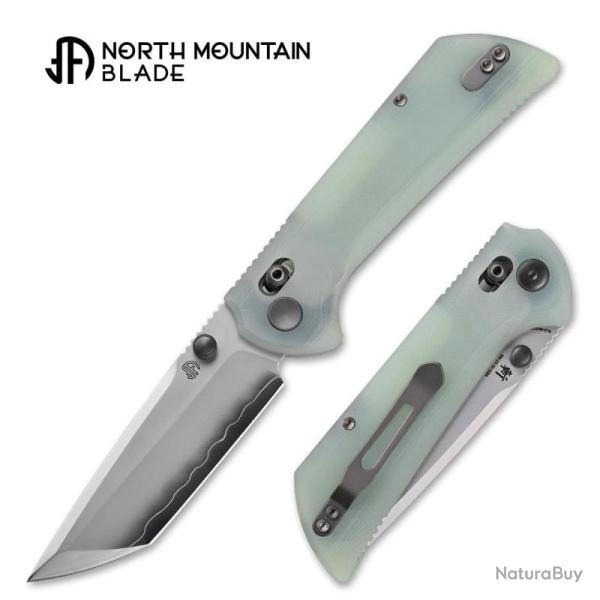 Couteau North Mountain Blade Chop Lame Acier SLD-Magic Manche G10 Jade Crossbar Lock NMB2532JD