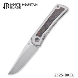 Couteau North Mountain Blade Sun Mini Lame Acier M390 Manche Titane Carbone Noir Framelock