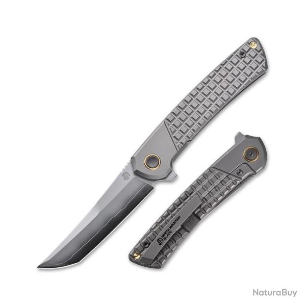 Couteau North Mountain Blade Zero Lame Acier SLD-Magic Manche Titane Grille Framelock NMB2507GRID