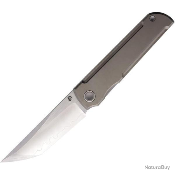 Couteau North Mountain Blade Chop Classic Lame Acier SLD Manche Titane Rainure Framelock NMB2505DT