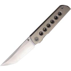 Couteau North Mountain Blade Chop Classic Lame Acier SLD Manche Titane Framelock NMB2505BT