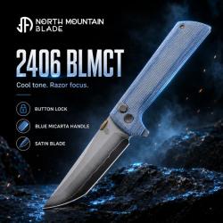 Couteau North Mountain Blade Chop2 Lame Acier SLD-Magic Manche Micarta Button Lock NMB2406BLMCT