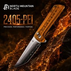 Couteau North Mountain Blade Chop 2 Lame Acier SLD-Magic Manche PEI Button Lock NMB2405PEI