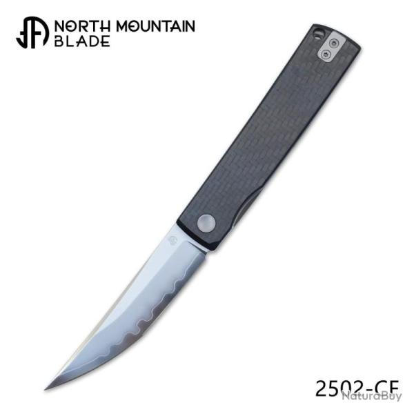 Couteau Pliant North Mountain Blade Kaiken Lame Acier SLD-Magic Manche Carbone Linerlock NMB250220