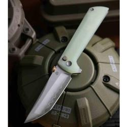 Couteau North Mountain Blade Chop 2 Lame Acier SLD-Magic San Mai Tanto Manche Jade G10 NMB2406JD