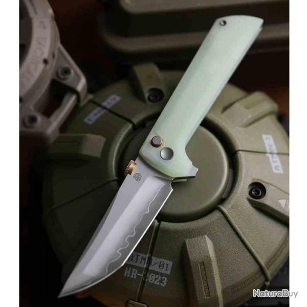 Couteau North Mountain Blade Chop 2 Lame Acier SLD-Magic San Mai Tanto Manche Jade G10 NMB2406JD
