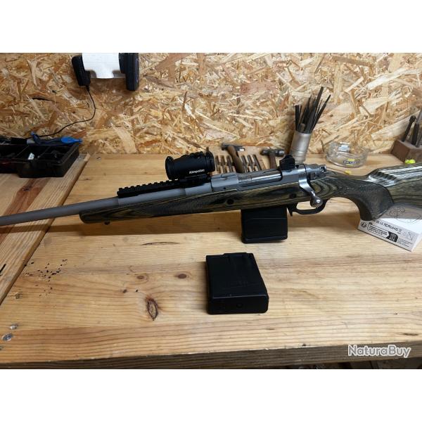 Carabine RUGER Gunsite Scout Rifle KM77-LG Inox cal 308 win Gaucher