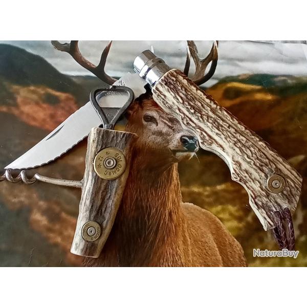 Couteau de poche Opinel 12 bois de cerf