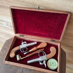 paire de pistolets a percussion anglais