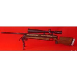 ANSCHUTZ 54 MATCH Mle 1907 - 22LR + Lunette de BENCH 10-40X50 + Bipied carbone pivotant + Valise