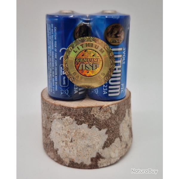 Lot de 2 piles lithium 3v CR123A