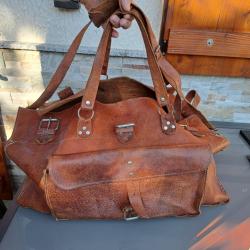 Ancien sac de Battue cuir