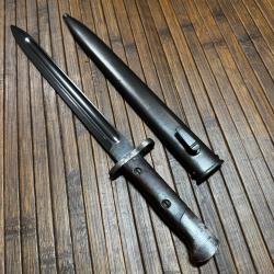Ba&iuml;onnette Mauser Yougoslave M1924 � Lame Simson & Co Suhl � Bronzage 100%