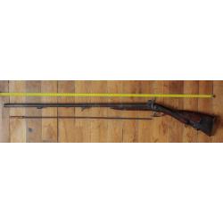 Fusil de chasse ancien &agrave; percussion 2 coups juxtapos&eacute;s, milieu XIXe si&egrave;cle - Longueur 120 cm