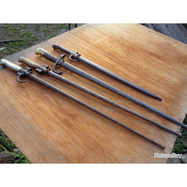 Lot de 4 baionnettes fran�aises