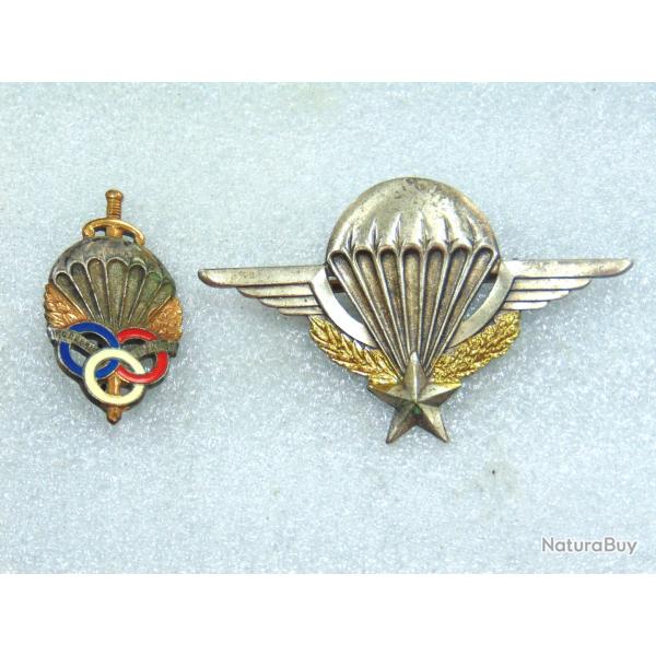 Lot insignes militaires tap parachutiste BREVET DRAGO PARIS