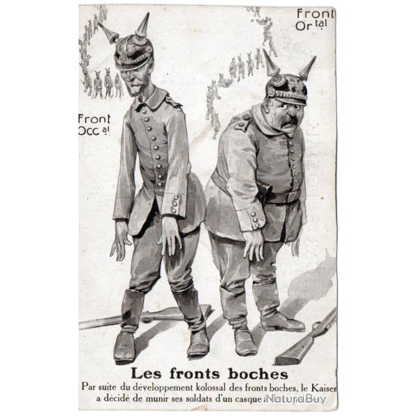 Carte postale ancienne de la Premi�re Guerre mondiale, caricature de soldats -N�8784