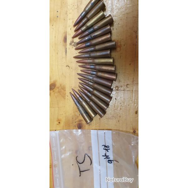 Cartouches Lebel  8x51R d'�poque 18 cartouches de la Manufacture TS,  Soci�t�  de Tarbes .TBE