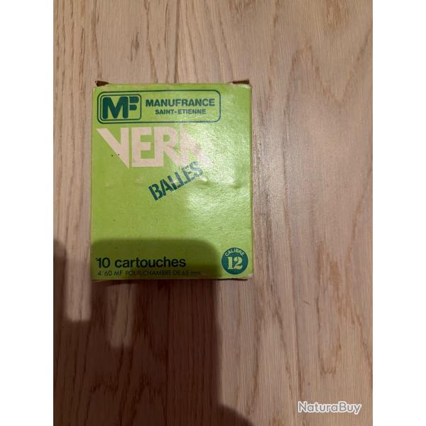 Bo�te de 10 balles calibre 12 65 mm marque vera
