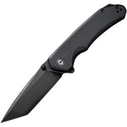 Couteau Pliant Civivi Brazen Tanto Lame Acier D2 Noire Manche G10 Noir Linerlock CIVC2023C
